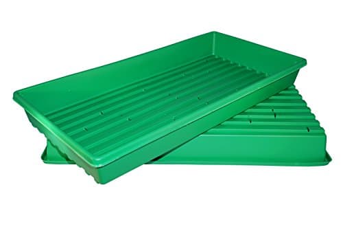 Heavy Duty, Made in USA, 1020 Growing Tray for garden seeds, Microgreens, Wheatgrass (With Drain Holes)Pack of 10