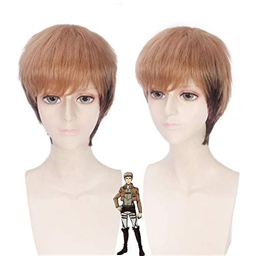 Anime Attack On Titan Jean Kirschtein Kirstein Wigs Brown Mixed Color Synthetic Hair Halloween Party Costume Cosplay Wig