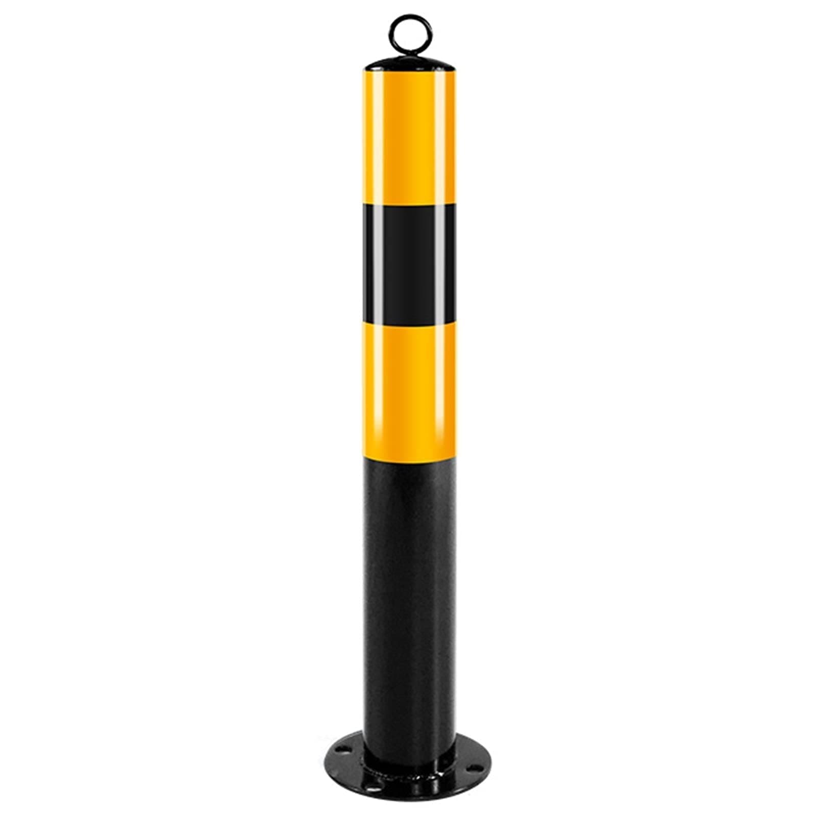 Stationary Parking Bollards Steel Anti-Rust Driveway Bollard Post Pole Durable Parking Barriers 600mm Safety Bollard Post with Screws (600x76mm)