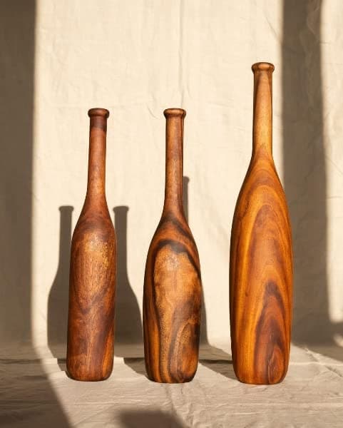 ZUBYCO SPORTS Natural Wooden Indian Clubs/Mugdar/Meel/Clubbell/Karla Kattai (10)