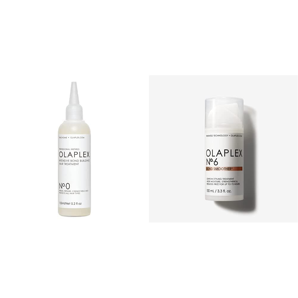 Olaplex, Bond Building Hair Conditioner, 5.2 fl oz/155ml, White & No 6 Bond Smoother, 3.3 Fl Oz / 100 ml