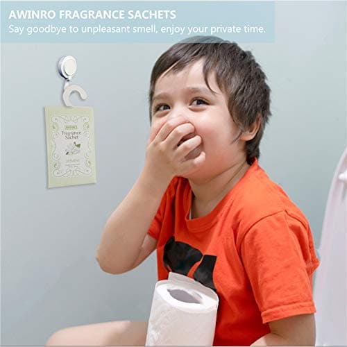 Awinro Jasmine Scented Sachets, Fresh Floral Scented Bags, Pack of 6 Large Sachets with Hanger