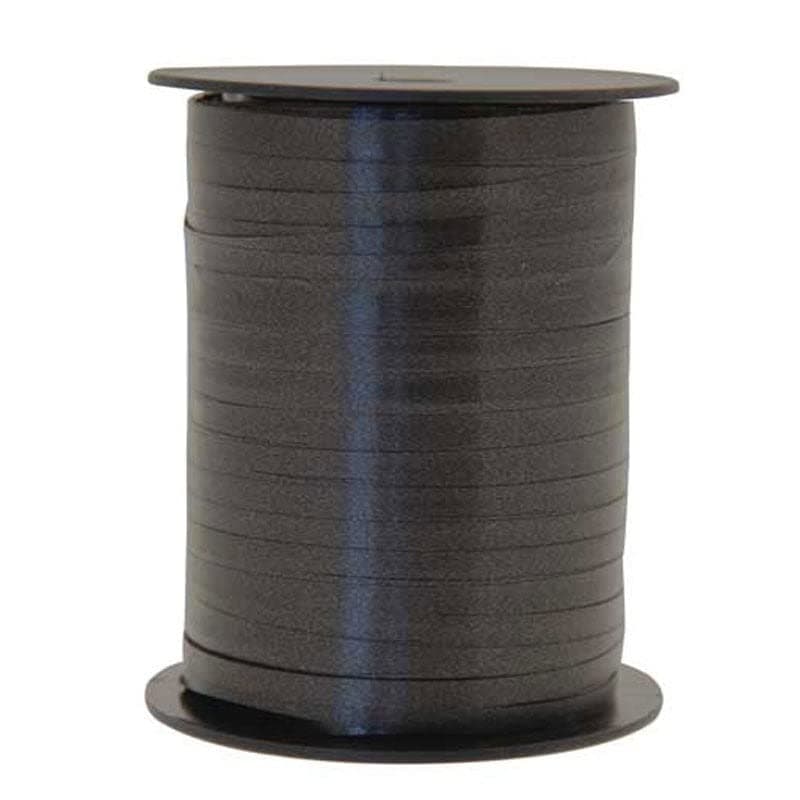 1x500m Black Satin Halloween Curling Balloon Ribbon