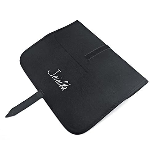 Joiella Heat Resistant Curling Iron Cover with Small Thermal Pouches and Added Cable Holder for Hair Styling Tools Storage Flat Iron Travel Case Easy Carry Roll Bag