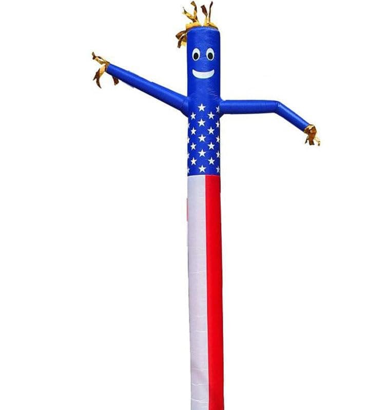 20Ft Advertising Inflatable Tube Men Blow Up Giant Waving Arm Fly Puppet Christmas Halloween Decorative Signs For Business Store Party (No Blower), Multicolor