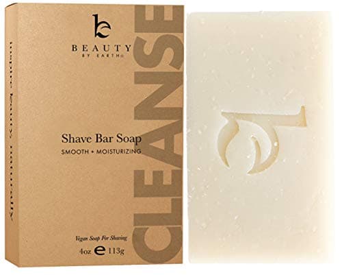Beauty by Earth Organic Face Wash Bar Soap, Shea Butter Soap, Natural Soap, Organic Soap Bar, Soap for Face, Foamy Lathering Vegan Soap Works As Shaving Cream, Organic Soap with Shea Butter (1 Pack)