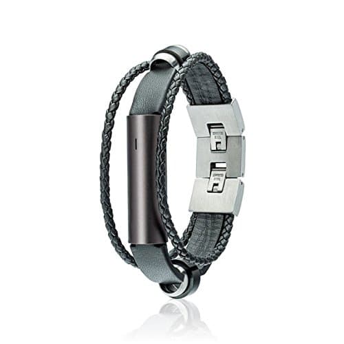 Misfit Ray Bracelet Fusion - fitjewels Leather Replacement Band - Available Colors Black, Gold and Gray