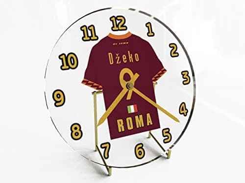 FanPlastic UCL UEFA Champions League Desktop Clocks - Any Team Colours Available - Support Your Team !!! (AS Roma)