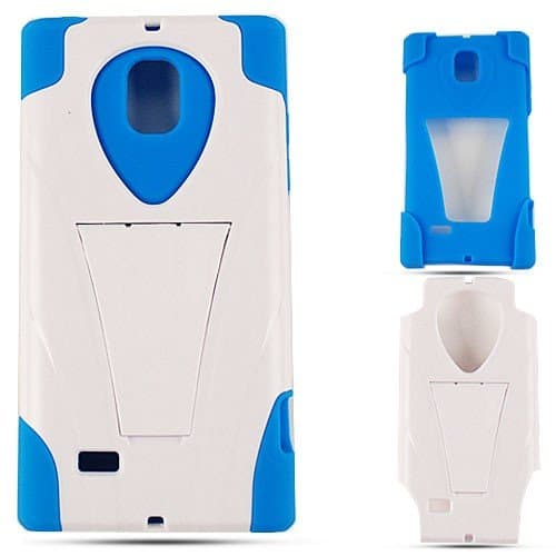 DOUBLE ARMOR COVER FOR LG SPECTRUM2/OPTIMUS LTE II HARD SOFT CASE SKIN 03-JCH BLUE WHITE VS930 CELL PHONE ACCESSORY