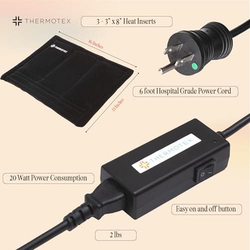 Thermotex Universal Platinum Radiant Energy Pain Relief Heating Pad - 17" X 1...