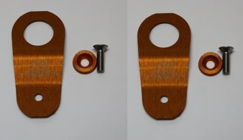 Password JDM Radiator Stay Brackets Pair 94-01 Compatible with Acura Integra / 00-09 Compatible with Honda S2000 - Orange