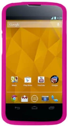Decoro CRLGNEX4HP Premium Protector Case for LG E960/Nexus 4 - Retail Packaging - Rubber Hot Pink