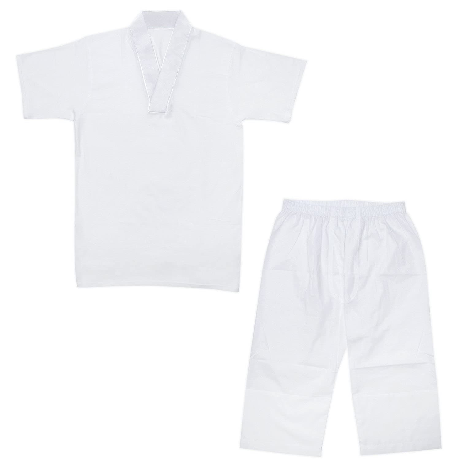 Men's Japanese Kimono Undergarment T-Shirt Hanjuban Underpants 2-Pieces Set (Hanjuban/Suteteko)