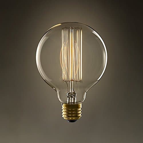 Glitz Edison tungsten filament vintage antique Light Bulb G125 E27 STRAIGHT LINE FILAMENT