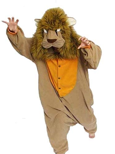 Lion Kigurumi Cushzilla Animal Adult Anime Costume Pajamas Standard Brown