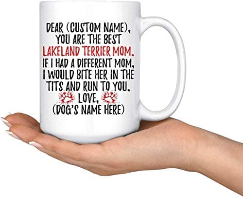 Personalized Lakeland Terrier Dog Mom Mug, Lakeland Terrier Dog Owner, Lakeland Terrier Dog Women Gifts, Lakeland Terrier Mommy Present Present