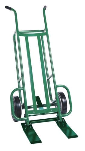 Valley CraftF84776A1 EZY-Tilt 14 Gauge Steel Pallet Truck with 2 Solid Wheels, 14-1/2" Width x 48" Height x 13-3/4" Depth