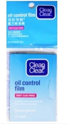 Clean & Clear Oil Control Film Blotting Paper, Oil-absorbing Sheets for Face, 60 Sheets