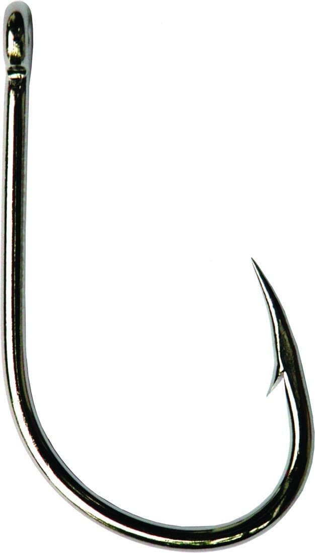 Mustadunisex adult Classic Big Gun Bait Wide Gap Long Shank Kirbed 8 0, Black Nickel, Size 0 US