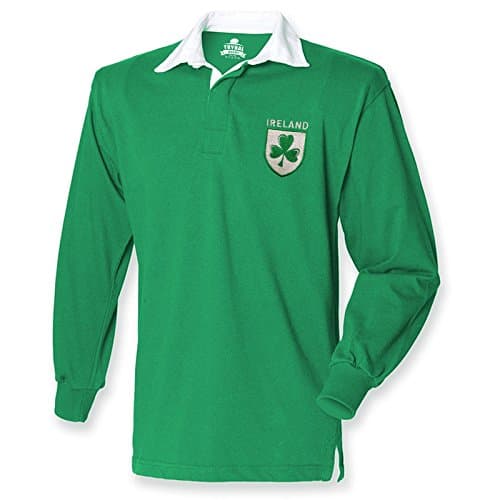 Ireland Retro Rugby Shirt Fans Jersey Shamrock Logo Mens 6 Nations Irish