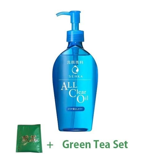 Siseido Senka All Clear Oil (Makeup Removal Oil) - 230ml (Green Tea Set)