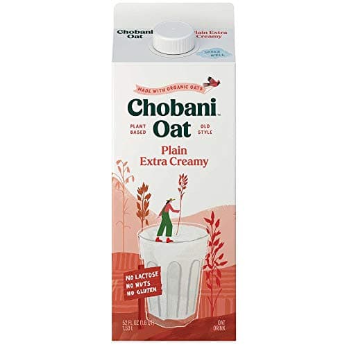 Chobani Plain Extra Creamy Oat Drink, 52 Fluid Ounce - 6 per case.
