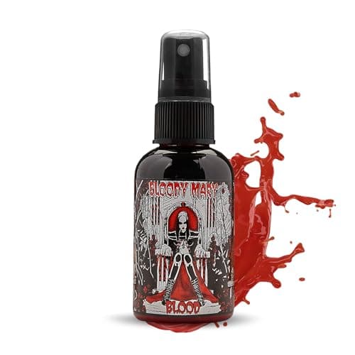 Fake Blood Makeup Spray - For Theater and Costume or Halloween Zombie, Vampire and Monster Dress Up - By Bloody Mary (Medium - 2 oz)