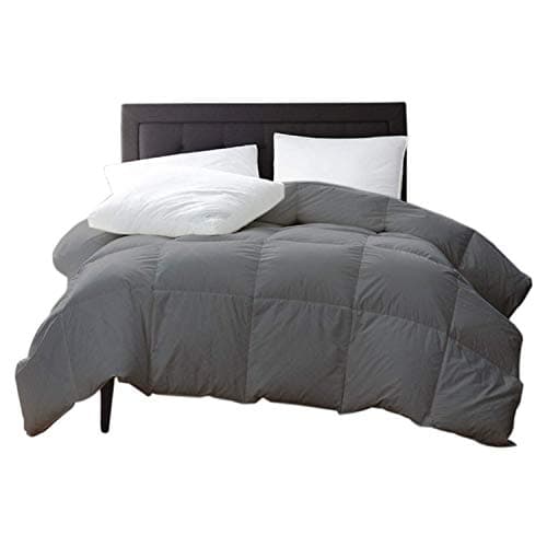 New York Mercado 100% Organic Cotton Comforter Luxury and Premium Quality Quilted with Corner Tabs 500 GSM GOTS Certified 800 TC All Season Warm Fluffy Ultra-Soft Comforter King/Cal-King, Light Grey