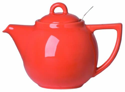 London Pottery Geo Teapot with Stainless Steel Infuser, 2 Cup Capacity, Nectar Orange