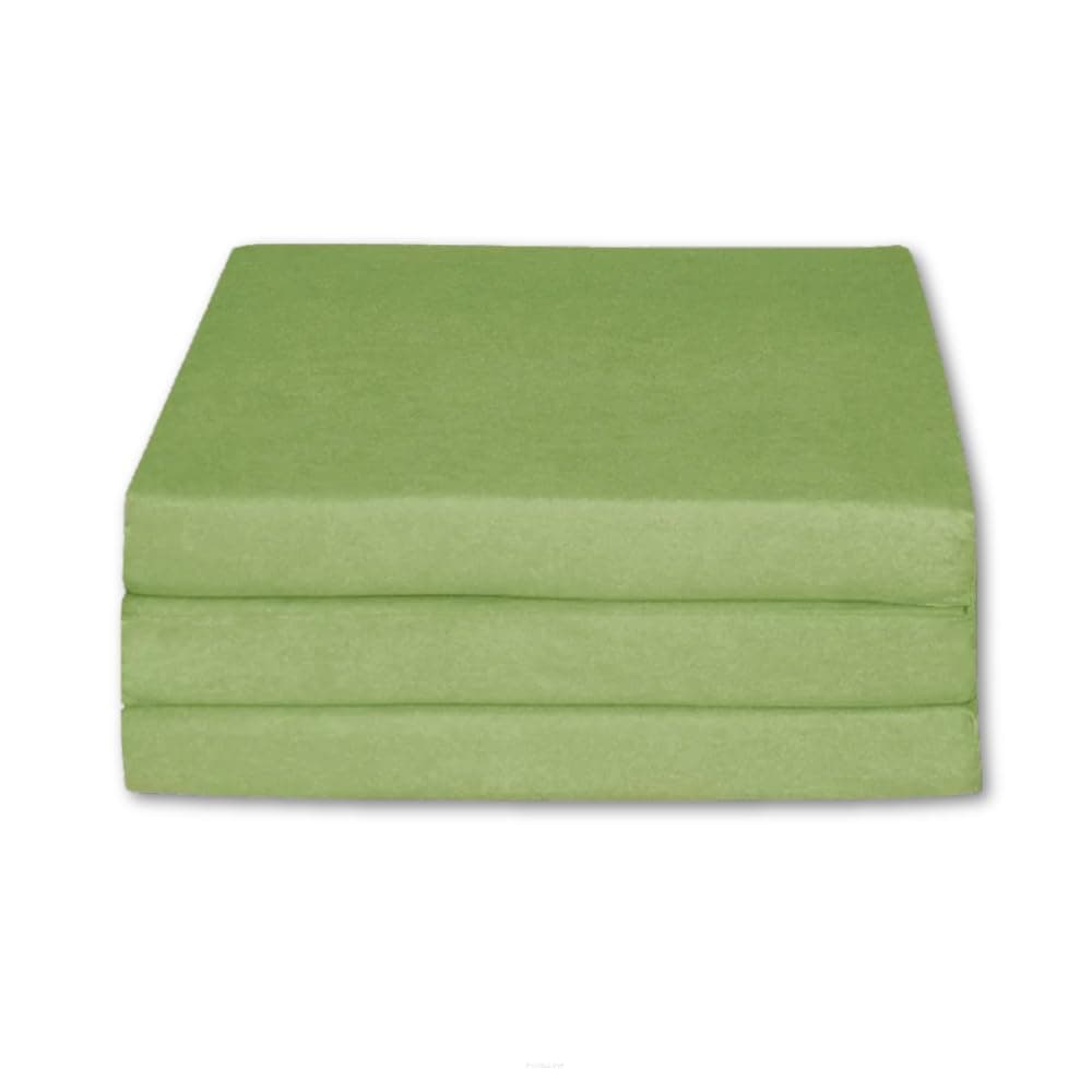 Folding Mattress Fold-Away Bed Guest Bed/Spare Bed Futon Pouffe - 195 x 80 x 9 cm - Green