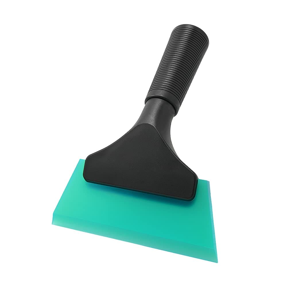 FOSHIO Small Squeegee with 5 Inch Light Blue Rubber Blade Mini Wiper Window Tinting Tools for Mirror Glass Window Cleaner with Non-Slip Handle