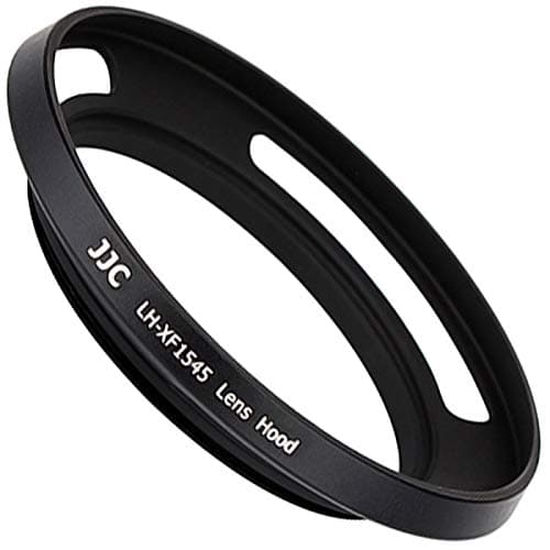 JJC Aluminium Lens Hood (Black) Compatible with Fujifilm Fujinon XC-15-45 mm F3.5-5.6 OIS PZ and Other Lenses with 52 mm Filter Thread - Replacement for Fuji LH-XF1545