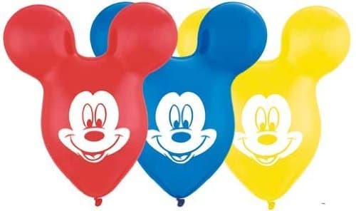 BeSquared 25pcs Multicoloured 35-40cm Mickey Balloons - For Parties, Birthdays, Weddings, Baby Shower and any Social Functions for both Adult and Children