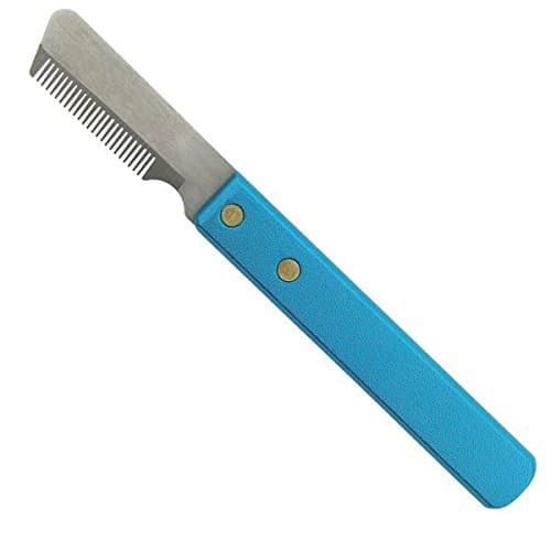 DOG GROOMING Hair Coat Fur PRO STRIPPING KNIFE Stripper Carding Trimming Knives (Medium)