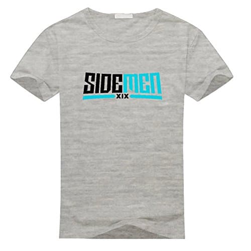 SidemenMen's Custom Print Classic Cotton T-Shirt X-Large Grey