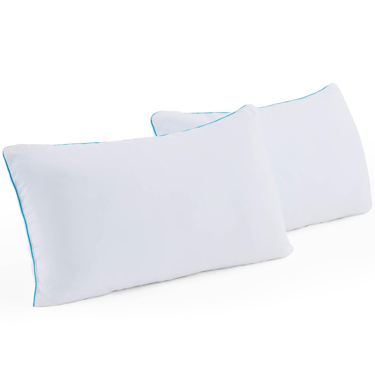 Linenspa Two Pack Shredded Gel Memory Foam Pillow, Standard Size – Cooling Bed Pillow – Soft and Supportive – Side, Stomach, and Back Sleepers – Pack of 2 – CertiPur Certified
