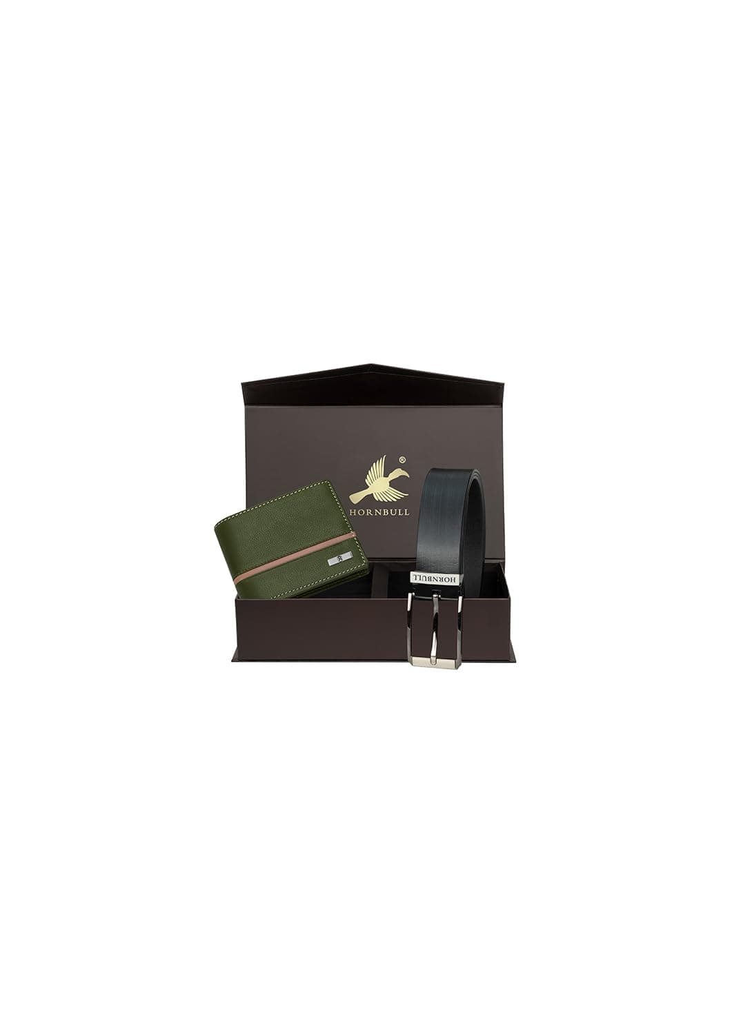 HORNBULL Denial Combo Gift Leather Wallet for Men | Wallets Men with RFID Blocking | Valentine's Day Gift Combo (BW104153),Blue