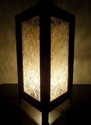 Thai Vintage Handmade ASIAN Oriental White Natural Fiber Bedside Floor or Table Lamp Lighting Shades