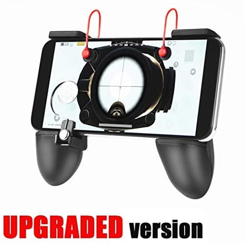 Mobile Game Controller [Upgrade Version Bundle] - WeeDee Mobile Controller with Gaming Trigger,Ergonomic Design Gaming Grip and Gaming Joysticks for Fortnite Android iOS Phones