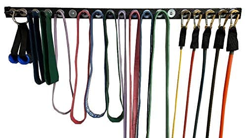 Anazao Fitness Gear New 38" Storage Rack for Resistance Bands and Resistance Band Accessories (Exercise Bars, Handles, LAT Bar and Other Gear Sold Separately on