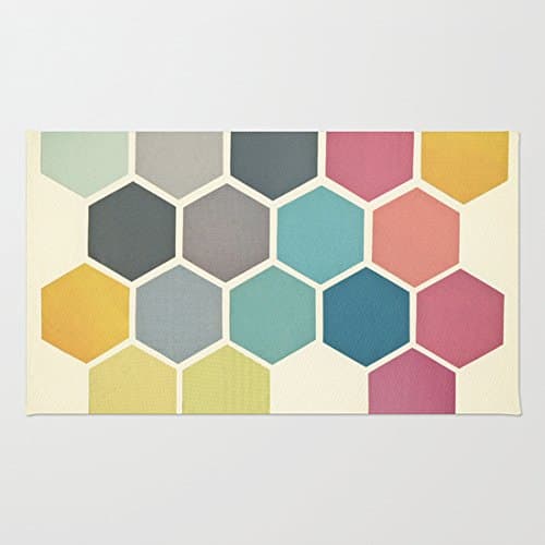 Honeycomb IIMaul Floor Mat Door Mat Rug Inside Rubber Doormat 23.6''(L) x 15.7''(W)