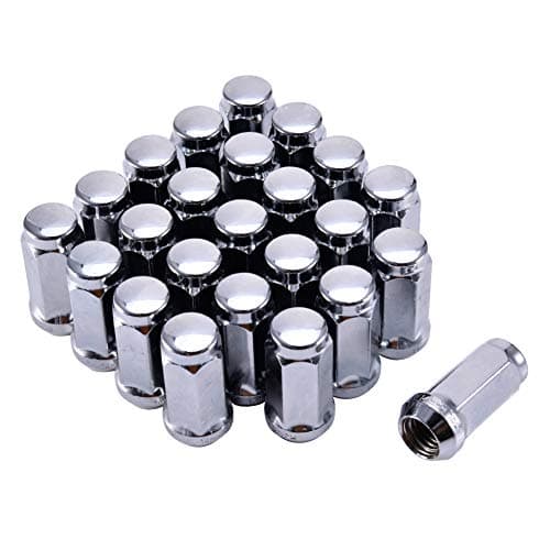 Catinbow 14x1.5 Chrome Truck Lug Nuts for Chevrolet GMC Silverado Sierra 1.9" Tall 24 Pack