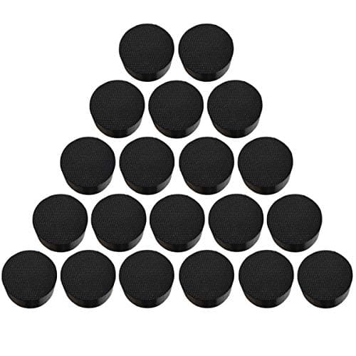 Magarz 40 Pack Natural Rubber Flower Pot Feet Invisible Flower Pot Mat Plant Pots Risers Pad Black