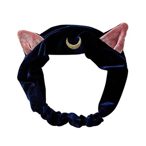 Staron Fashion Hair Band Cat Ears Womens Girls Headband Beauty Tool Lovely Makeup Headband (Blue)