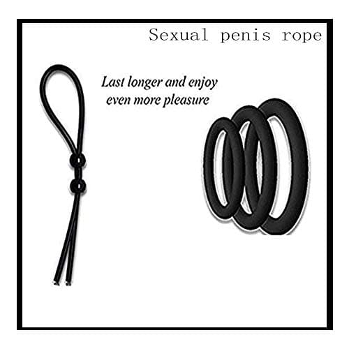 SuxHeart Super Soft Men's O-Ring Set, Multi-Function Adjustable Fitness Ring Enhancer 4 Piece Men's Powerful Safety Silicone Delay Ring