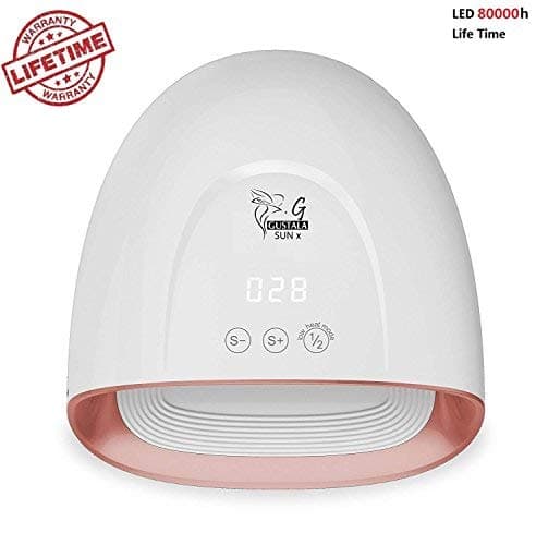 Gustala Nail Dryer UV 48W LED Nail Curing Lamp Professional with LED Display Body Sensor for Gel Polish, Touch Control, LEDs 80000hrs Lifetime