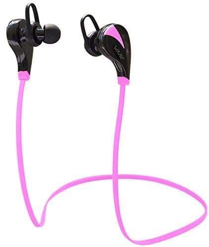 WAAV Runner Wireless Bluetooth Headphones w/Mic [ Sports/Running/Gym/Exercise/Sweatproof ] Earbuds Headset Earphones for iPhone 6, 6 Plus, 5 5c 5s 4 Apple Watch and Android (Pink)