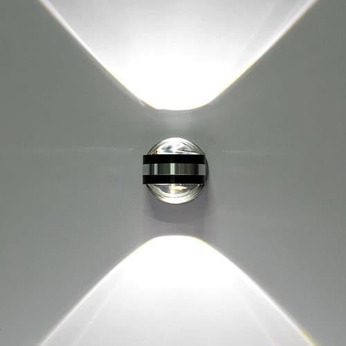 Novamy LED Up Down Wall Light - 6W Aluminum Ball Shape Wall Lamps (Cool White)