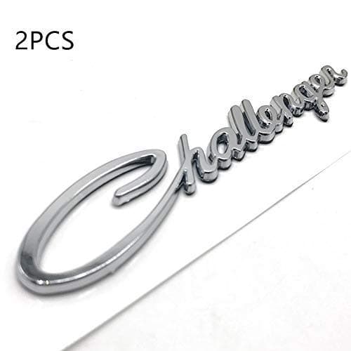 2pcs Challenger Rear Car Badge Emblem For Dodge Chrysler Challenger Car Styling Decor Stickers (silver)