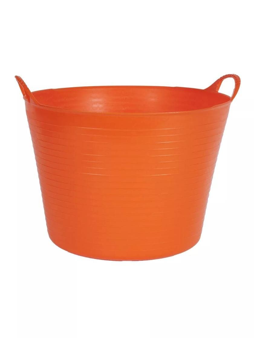 Gardener's Supply Company Large Garden Tubtrug | Multi-Use Outdoor Garden Harvest Basket Storage Bucket | Ideal for Carrying and CROS Harvesting | 11 Gallon Capacity - Orange